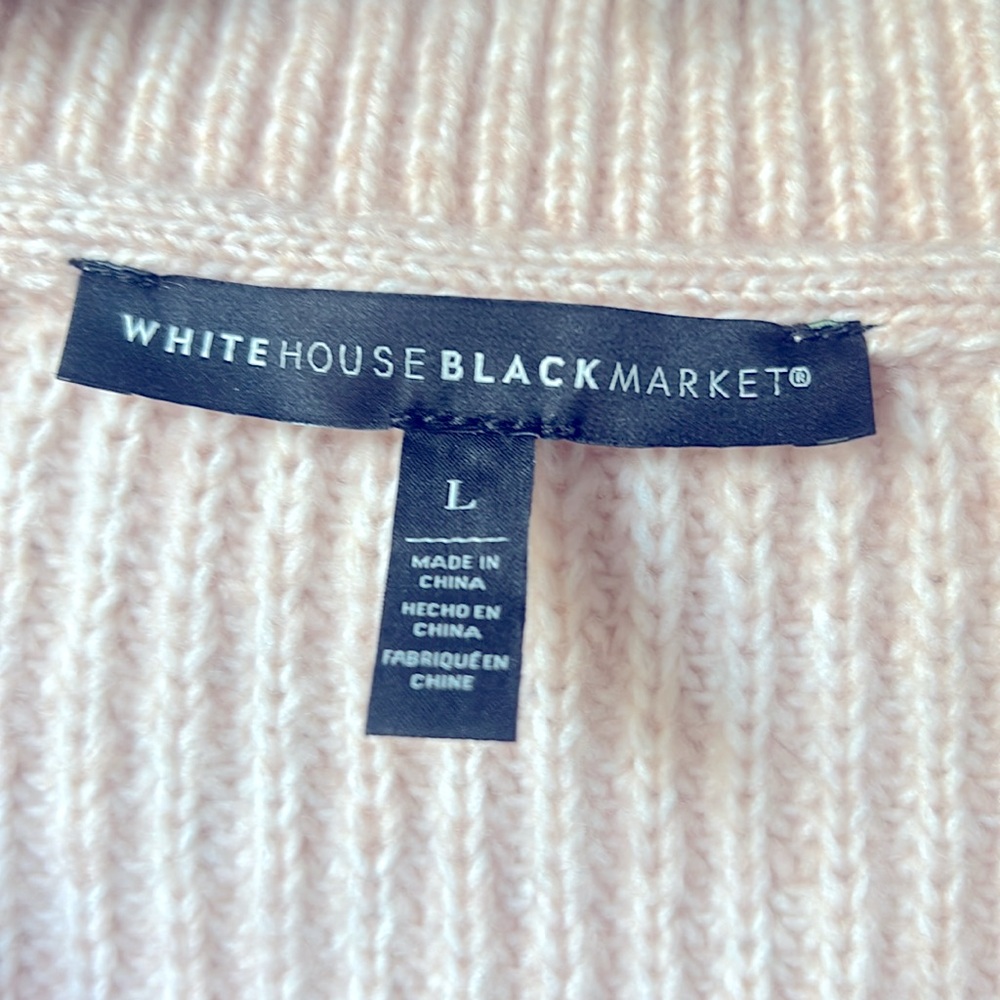 WHBM White House black market pink women’s sweater large - Picture 3 of 8